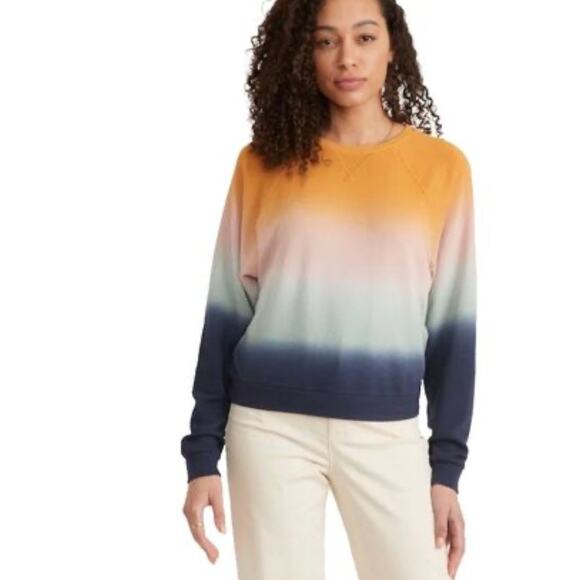 Marine Layer Dip Dye Ombre Vintage Terry Crewneck Sweatshirt Small - Picture 1 of 5
